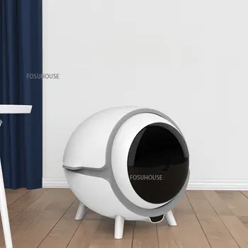 Интеллектуальный автоматический ящик для кошачьего туалета, электрический очиститель лотка, полностью закрытые принадлежности Smart Cat, Лопаточная машина, туалет для домашних кошек