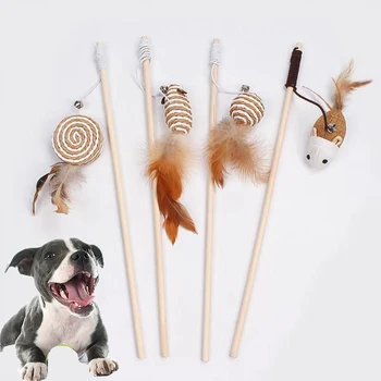 Интерактивные игрушки для собак Мяч для щенков Забавные собаки Игрушки-палочки Деревянная Мышь Игрушки для маленьких Средних и крупных собак Зоотовары
