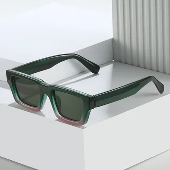 Классические Квадратные солнцезащитные очки в стиле панк с небольшой оправой, женские Для мужчин, модные Роскошные Брендовые дизайнерские солнцезащитные очки, модные винтажные оттенки в стиле хип-хоп