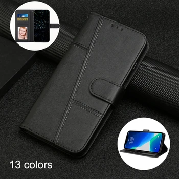 Кожаный чехол-бумажник Для Телефона Xiaomi 11 Lite 5G NE 10T Pro Redmi 12 10 9T 9A K40 Note 9 10 10S 10T 11 11S 11T Case mi 10T Lite