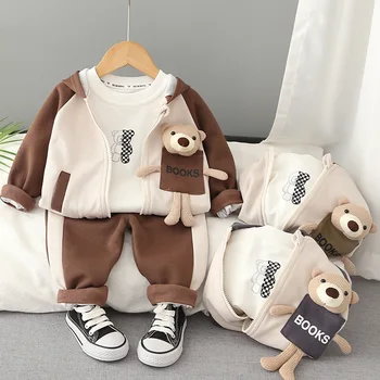 Комплект детской одежды из трех предметов для мальчика pocket bear оптом