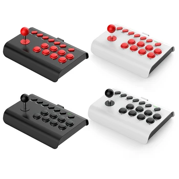 Контроллер игровой консоли USB с 3 режимами Подключения, Джойстик для Файтингов, Функция Макросъемки/ТУРБО для PS4/PS3/ Xbox One/ Switch