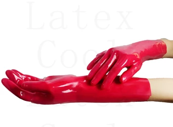 Короткие перчатки Gummi red из 100% латексной резины, размер S-XL 0,4 мм