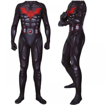 Косплей-костюм Bat man Beyond из спандекса с 3D принтом, боди супергероя Зентаи, комбинезоны, костюмы на Хэллоуин для взрослых и детей