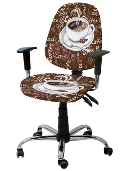 Кофейные зерна в винтажном стиле, Сахар, Эластичный Чехол для компьютерного кресла, Съемный чехол для офисного кресла, Разрезные Чехлы для сидений