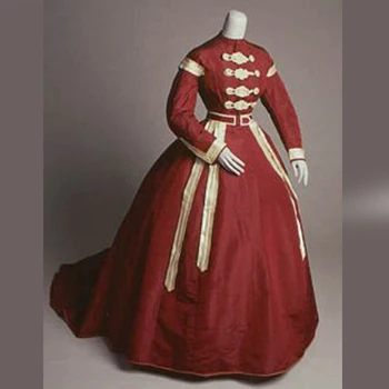 Красное бальное платье времен Гражданской войны 18 века, дорожный комплект герцогини Викторианской гражданской войны, костюм Скарлетт, вечернее платье, сшитое на заказ