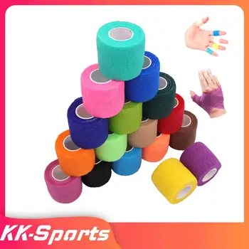 Красочная спортивная оберточная лента, спортивная самоклеящаяся эластичная повязка для поддержки колена, подушечек пальцев, лодыжек, ладоней, плеч
