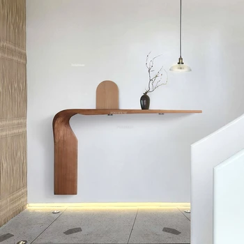 Креативные деревянные консольные столы, простая мебель для гостиной, декоративное крыльцо в скандинавском стиле, специальный узкий настенный стеллаж