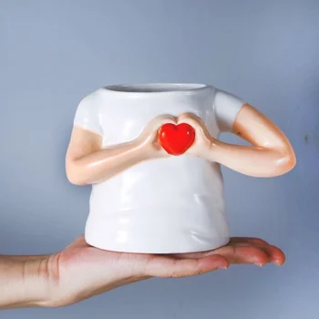 Креативные Забавные Керамические Кружки Love Heart Персонализированные Чашки Для Тела Для Кофе, Молока, Чая, Воды, Домашней Посуды Для Напитков, Уникальных Подарков На День Рождения