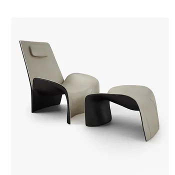 Кресло для отдыха с высокой спинкой из стекловолокна для одного человека в минималистском дизайнерском стиле, модель для приема гостей и переговоров