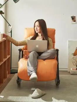 Кресло-качалка Технология отдыха для взрослых Тканевое кресло-качалка Диван для гостиной в спальне для взрослых складной стул для отдыха на балконе в скандинавском стиле
