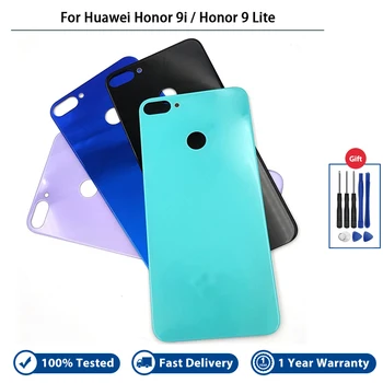 Крышка Батарейного отсека Для Huawei Honor 9 Lite Honor 9i Задняя Крышка корпуса Для LLD-AL00 LLD-AL10 Стеклянная Крышка Корпуса Задней Двери Крышка Батарейного отсека
