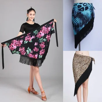 Латинское танцевальное платье с кисточками, Женская Высококачественная юбка для ежедневных занятий танцами, дешевый латинский фартук с кисточками для взрослых