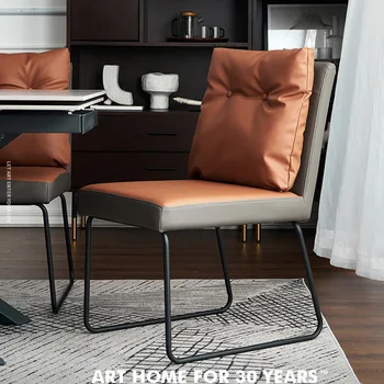 Легкий 2023 Новый Роскошный Кожаный стул для домашнего офиса, Современный простой Легкий стул для макияжа с роскошной спинкой, Обеденный стол и стул Simple
