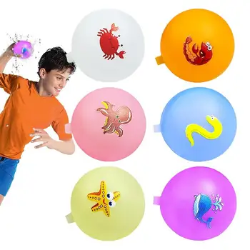 Летние водяные шары 6шт Гибкие силиконовые шарики Игрушка для летних водных игр на открытом воздухе Развлечения В бассейне пруду аквапарке на лужайке