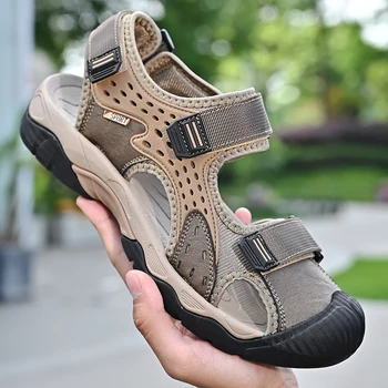 Летние повседневные сандалии Cave для мужчин 2023, Новая спортивная обувь Baotou, мужские сандалии для вождения для папы, пляжная обувь, сандалии на платформе