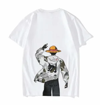 Летняя мужская футболка с короткими рукавами в стиле Аниме 2023, Японский модный Топ, мужская Свободная одежда Harajuku Для мальчиков, Уличная одежда M-4XL