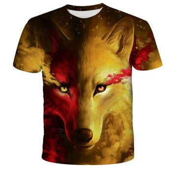 Любители волк футболка Футболка для мужчин Мужские футболки на борту с коротким рукавом футболка camiseta 3D печать футболка