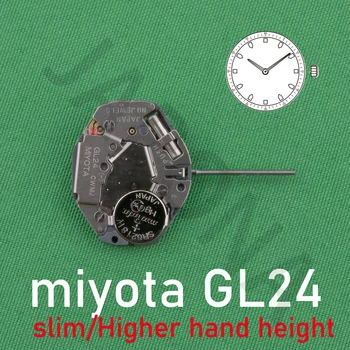 Механизм GL24, японский механизм MIYOTA GL24, тонкий механизм, более высокая высота стрелки позволяет создавать конструкции, использующие преимущества глубины циферблата.