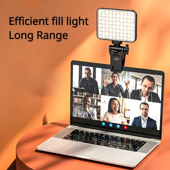 Мини-Зажим для Мобильного Телефона LED Light Selfie Light 3000K-6500K С Регулируемой Яркостью W / Аккумулятор для Смартфонов iPhone Samsung Huawei Xiaomi