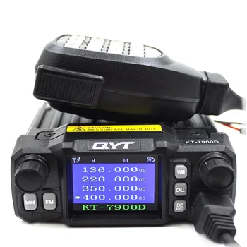 Мини-Мобильное радио QYT KT-7900D 25 Вт Четырехдиапазонный 144/220/350/440 МГц KT7900D УФ-Трансивер Автомобильная Рация