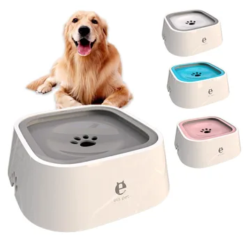Миска для воды для собак, непроливаемая миска для собак большой емкости, предотвращающая захлебывание, не разливающаяся миска для воды с медленной подачей воды