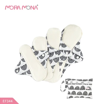 Многоразовые женские менструальные прокладки Mora Mona, впитывающая ткань из бамбукового волокна Mama, Гигиеническая салфетка с водонепроницаемым мешком