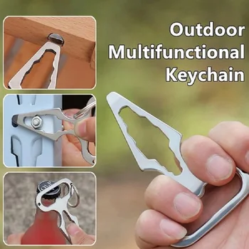 Многофункциональный брелок для ключей на открытом воздухе, мультитул, открывалка для гаджетов EDC из нержавеющей стали, гаечный ключ, отвертка, инструмент для самообороны Finger Tiger