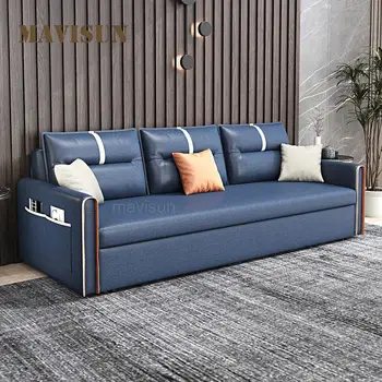 Многофункциональный диван-кровать 1,5 м 1,8 м, Тканевый раскладной диван с новой технологией, компактная домашняя мебель для маленькой квартиры
