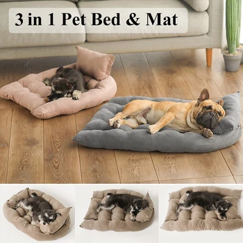Многофункциональный диван-кровать для домашних животных, спальная кровать для собак и кошек 3 в 1, коврик для щенка и котенка, мягкая подушка для собак и кошек