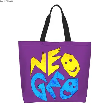 Модная аркадная игра с логотипом Neo Geo, сумка для покупок, прочная холщовая сумка для покупок через плечо