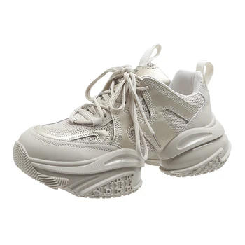 Модная весенняя женская обувь на платформе 2023, женская обувь на платформе, вулканизированные повседневные комфортные кроссовки, массивные кроссовки