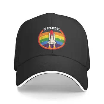 Модная винтажная бейсболка Space X для мужчин и женщин, регулируемая Спортивная бейсболка Rocket Gay Pride Rainbow Dad Hat