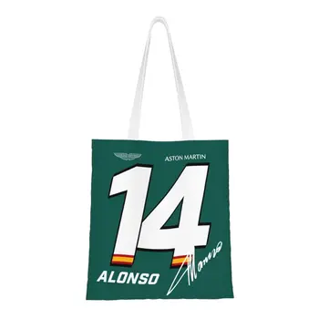 Модная сумка для покупок известного испанского автогонщика Aston Martins, многоразовая холщовая сумка для покупок через плечо