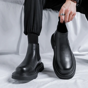 Модные простые мужские ботинки 