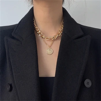 Модный Дешевый Воротник-чокер, ожерелье для женщин, Винтажные подвески с геометрической формой из металлической проволоки, ожерелья, модные ювелирные изделия 2023 года.