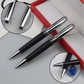 Модный дизайн, Брендовая металлическая Шариковая ручка из искусственной кожи, Офисная Подарочная ручка для деловых мужчин, Купить 2 Отправить подарок