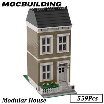 Модульный Дом Городская Модель Дома MOC Строительные Блоки Кирпичные Игрушки Строительный Подарок для Детей