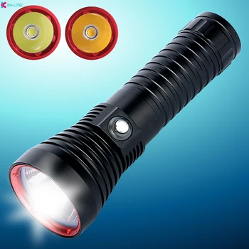 Мощный светодиодный фонарик для дайвинга Super Bright 4000LM P70 Professional Underwater Torch IP68 с рейтингом водонепроницаемости 26650 Bat