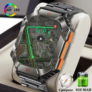 Мужские смарт-часы для Android IOS Фитнес-часы Ip68 Водонепроницаемый Военный монитор здоровья AI Голосовой вызов Bluetooth Smartwatch 2023