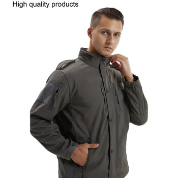 Мужские уличные камуфляжные водонепроницаемые куртки, тактические военные флисовые пальто с мягкой оболочкой, ветровка, армейская одежда для охоты с капюшоном
