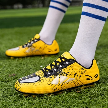 Мужские футбольные кроссовки для подростков, высококачественная футбольная обувь, противоскользящая Профессиональная женская обувь для футбола на газоне, детская обувь для тренировок на открытом воздухе