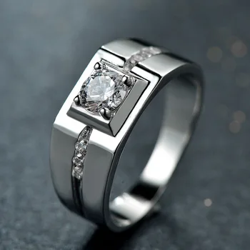Мужское кольцо с серебром и бриллиантом S925 для свадебного подарка, модный дизайн, новые ювелирные изделия