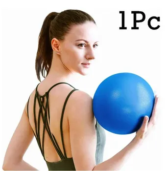 Мяч для йоги 10 дюймов для устойчивости, надувные мячи для тренировок в тренажерном зале с защитой от разрывов и скольжения (синий)