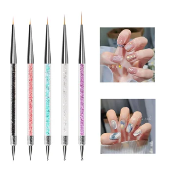 Набор из 5 предметов для наращивания ногтей акриловыми палочками двойного назначения, меловая ручка, светотерапевтическая ручка, принадлежности для инструментов для ногтей