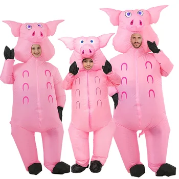Надувной костюм свиньи для взрослых и детей Надувной костюм свиньи Надувной костюм Свиньи Надувные костюмы на Хэллоуин Рождественский костюм