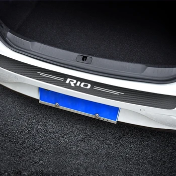 Наклейка на дверь автомобиля, украшение багажника из углеродного волокна для Kia RIO, Автоаксессуары