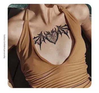 Наклейка татуировки Demon Wings Herbal Juice Поддельные Татуировки Sweet Cool Sexy Babes Водонепроницаемая Прочная Оптовая Продажа Tatoo Hotwife Новинка 2023 года