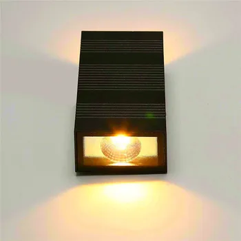 Настенный светильник Украшение дома 10 Вт Водонепроницаемый Открытый Внутренний Балкон Закаленное стекло Алюминий 85-265 В