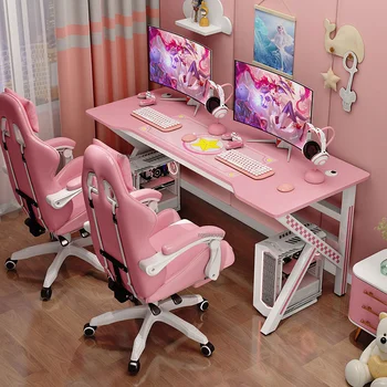 Настольные компьютерные столы Розовый стол для ПК Геймера Современные игровые столы офисный стол для офисной мебели Спальня Студенческий рабочий стол Z